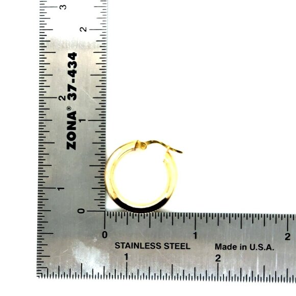 925 Gold Vermeil Hoops Earrings - Picture 4 of 4